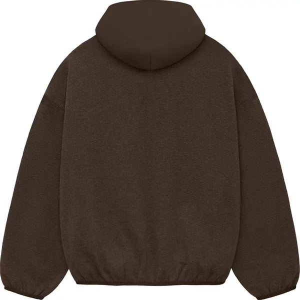 Pullover Nylon Fleece Hoodie Heather Wood/Wood